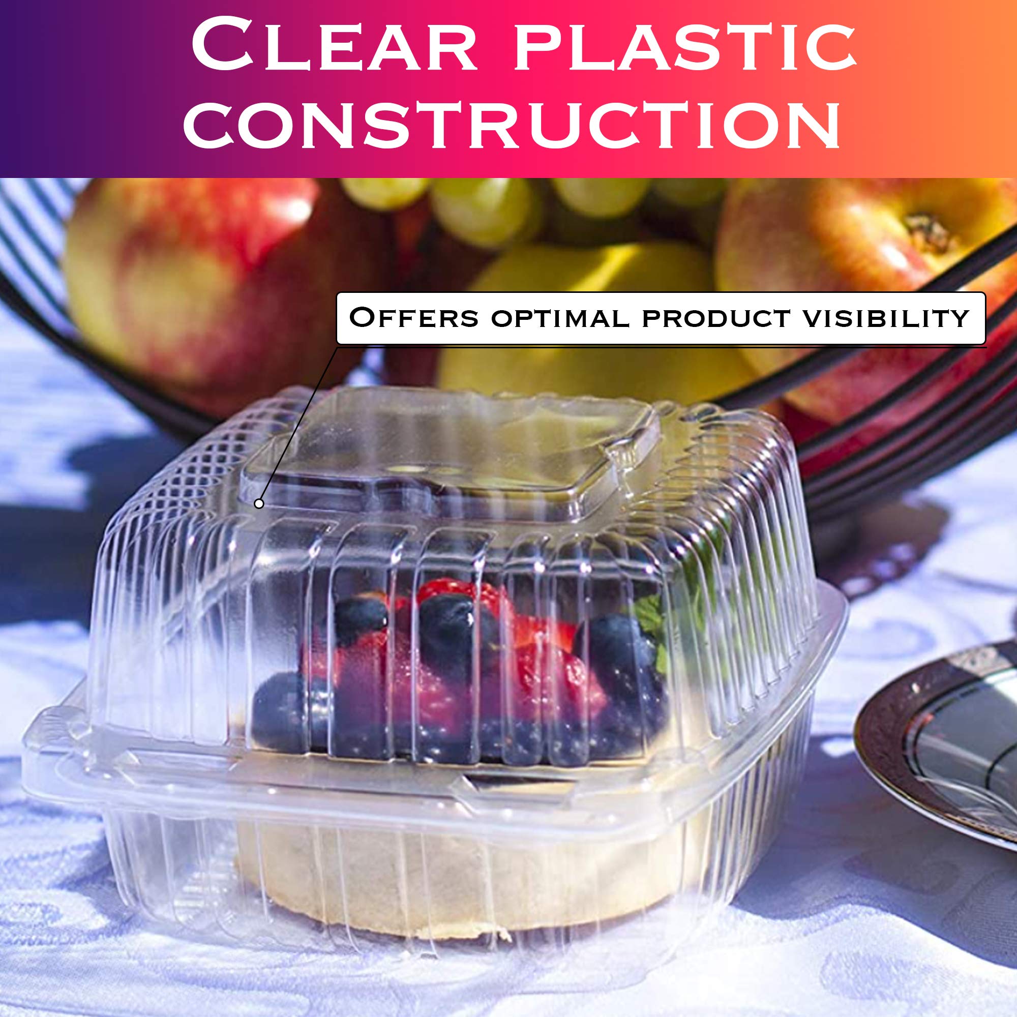 Buy EHOMEA2Z Pack of 40 Clamshell Food Containers Snaptight Dual