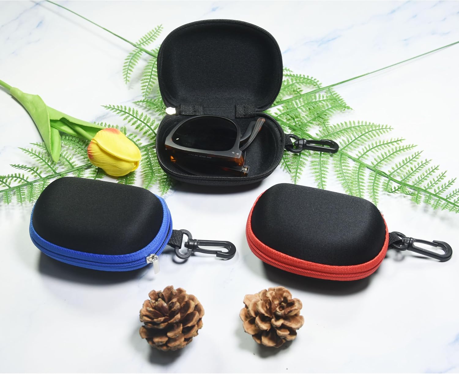 Unisex Semi-Hard Shell Folding Eyeglasses Cases With Clasps | Protective Case For Folding Glasses