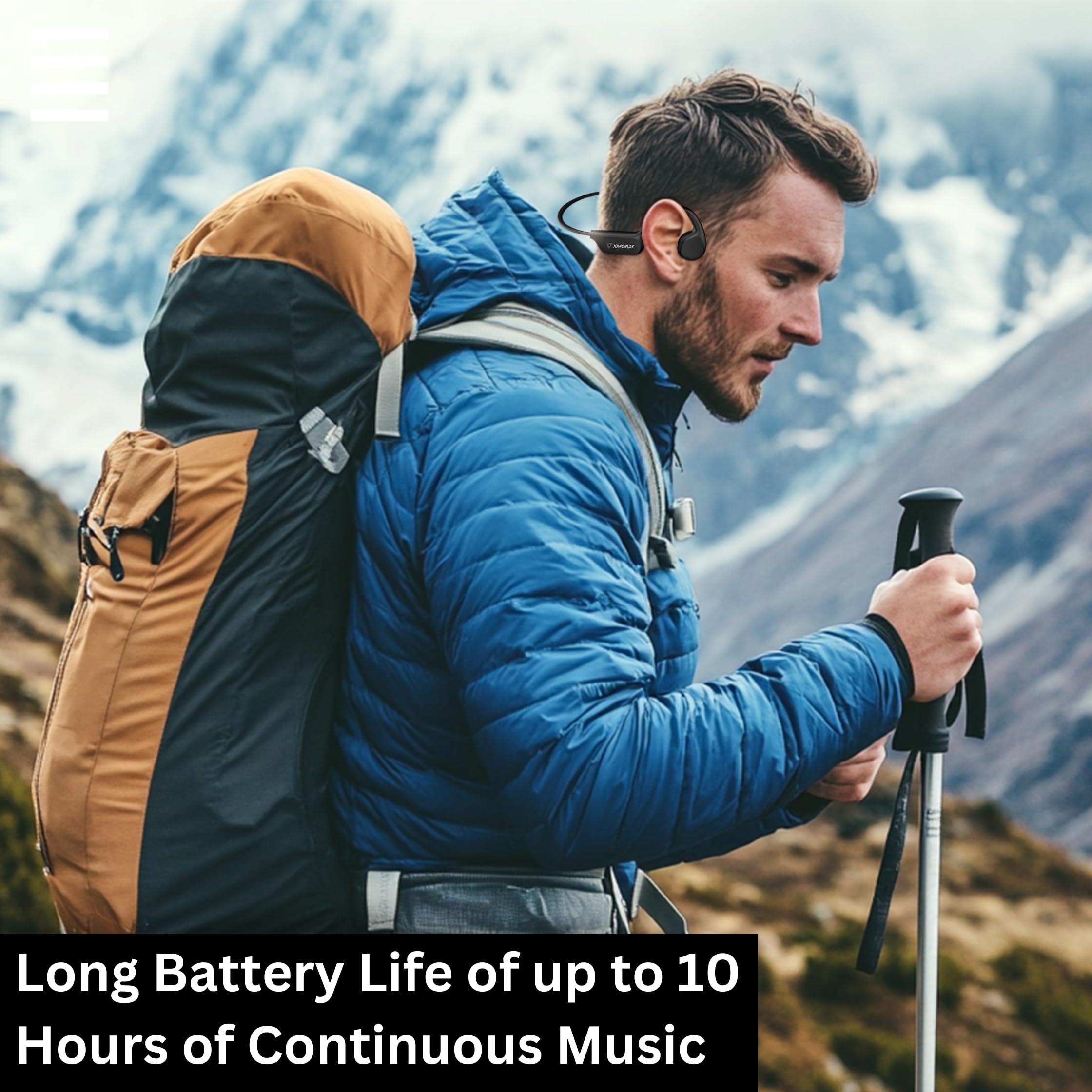 Auriculares de oído abierto inalámbricos Bluetooth, IP68, impermeables, conducción ósea, Bluetooth, auriculares inalámbricos Bluetooth, auriculares deportivos para correr nadar, 10 horas de