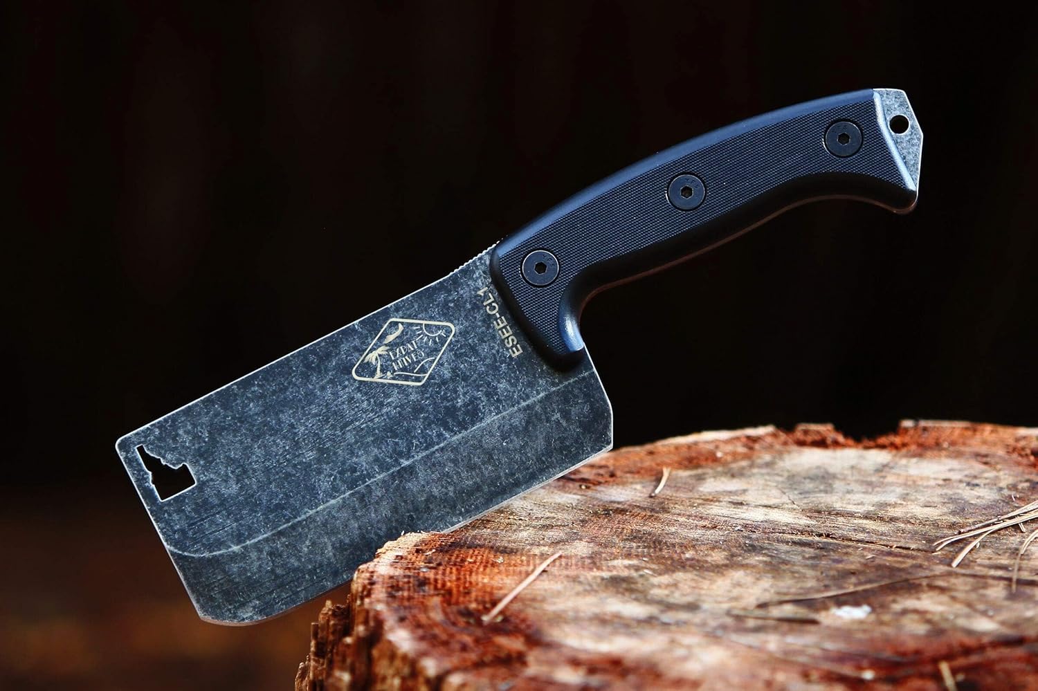 ESEE Knives Expat Knives Black G10 Handle Cleaver CL1