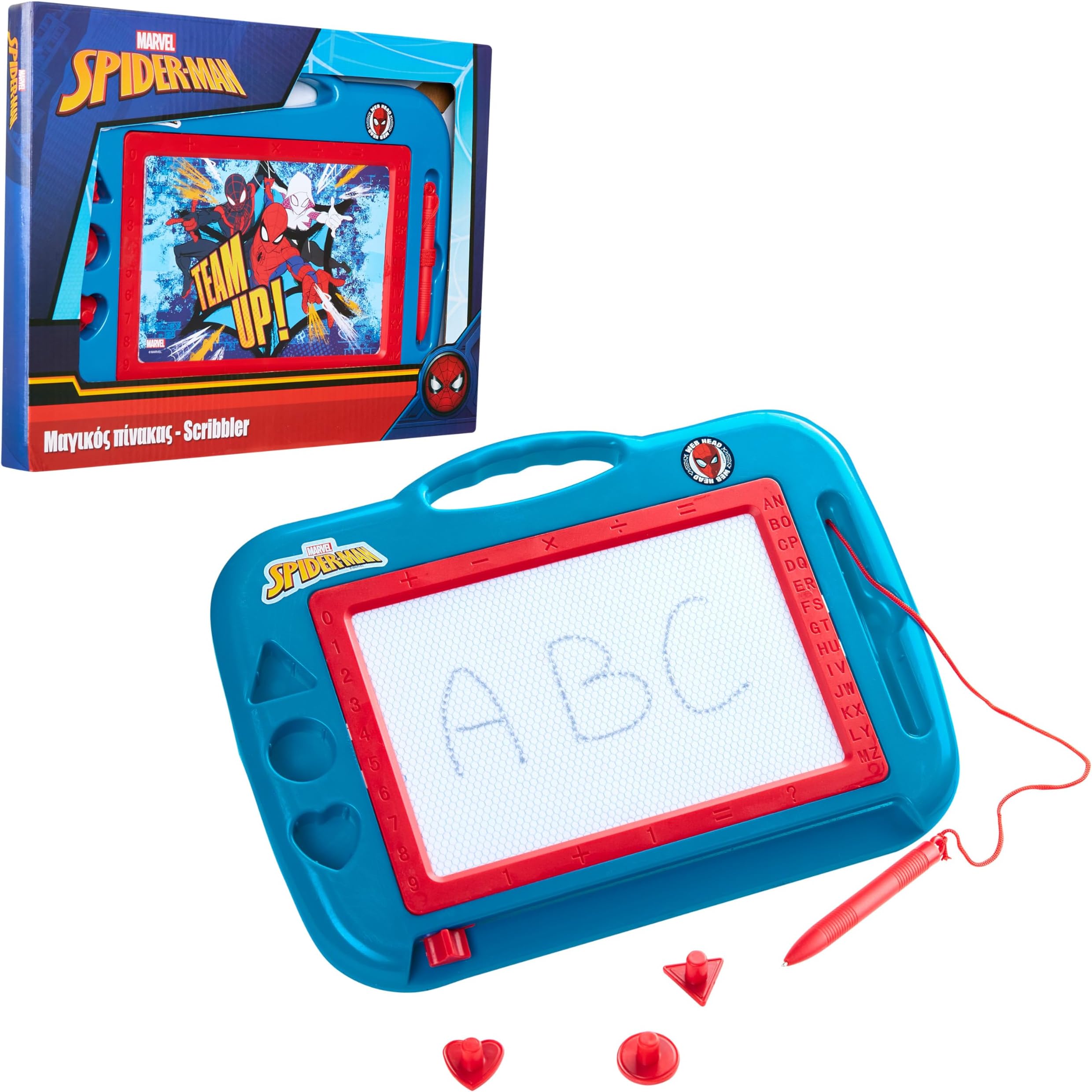 DisneyMagnetic Drawing Board for Kids Magic Scribbler Educational Learning Toy Frozen Spiderman Magnetic Scribbler (Blue Spiderman)