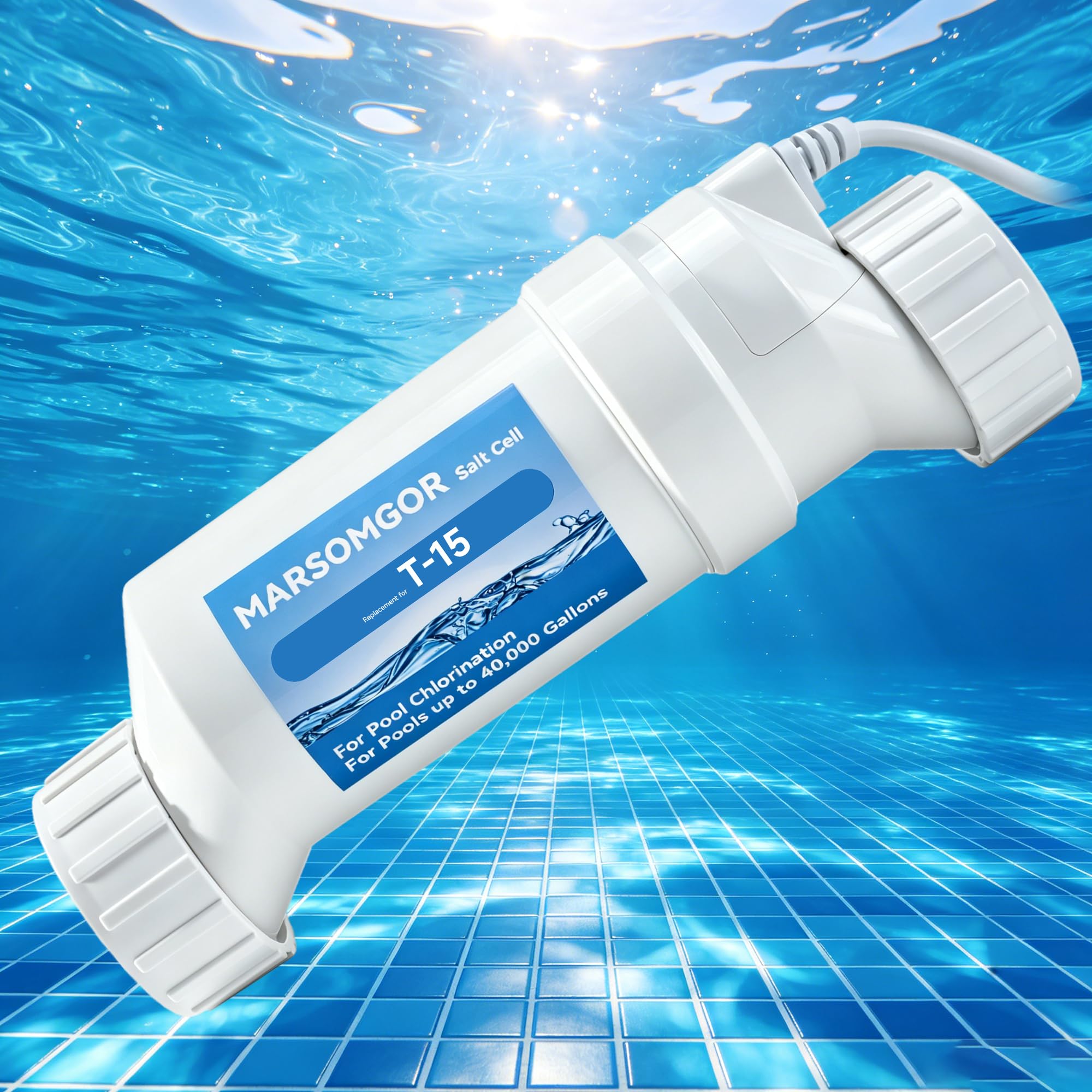 Photo 1 of Upgraded T-15 Replacement Salt Cell, Corrosion Resistant Titanium Cell, Compatible with Hayward T-CELL-15 W3T-CELL-15, Fits 40000 Gallon Swimming Pool Water System