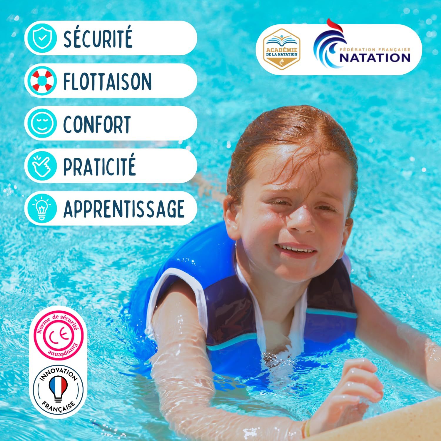 Maillot de Bain Flottant pour garçon et Fille : Dinosaurus - Maillot bouée - Combinaison Flottante - Gilet Flottant Confortable pour la Sécurité et l'Apprentissage de la Natation