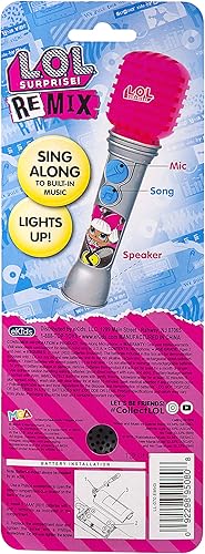 Miniatura 7 de eKids LOL Surprise OMG - Micrófono de juguete Remix para niños con música integrada y luces intermitentes, juguete musical diseñado para los