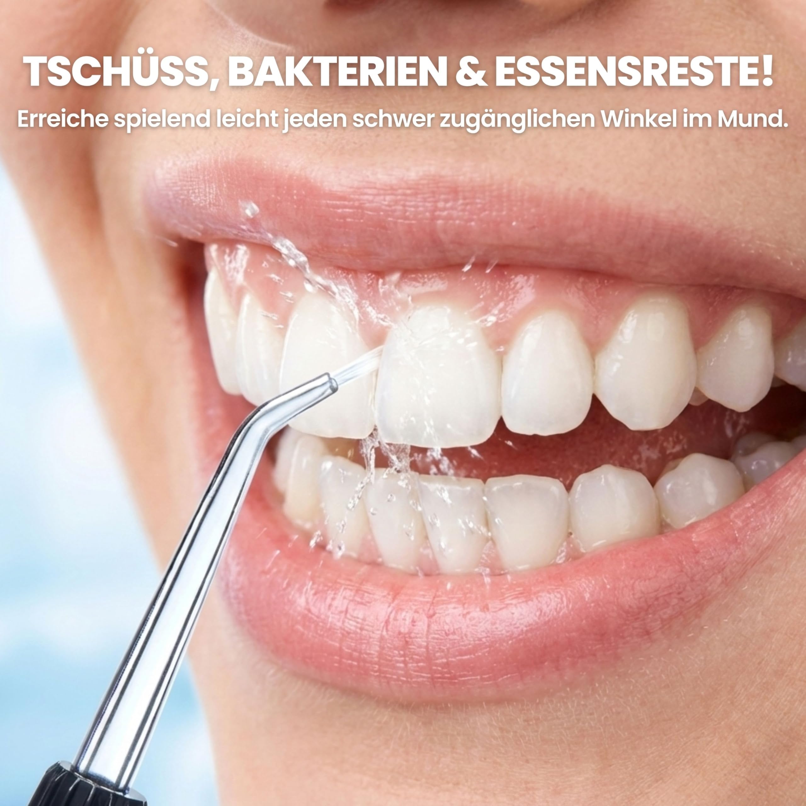 NEOPULSE MY FIRST® Munddusche – kabelloser elektrischer Wasserflosser – Zahnzwischenraumreiniger mit 3 Modi – USB wiederaufladbar – für Zahnzwischenräume, Zahnspangen & Implantate – Schwarz | 3 Modi – 4 Aufsätze – ideal für Anfänger & empfindliches Zahnfl