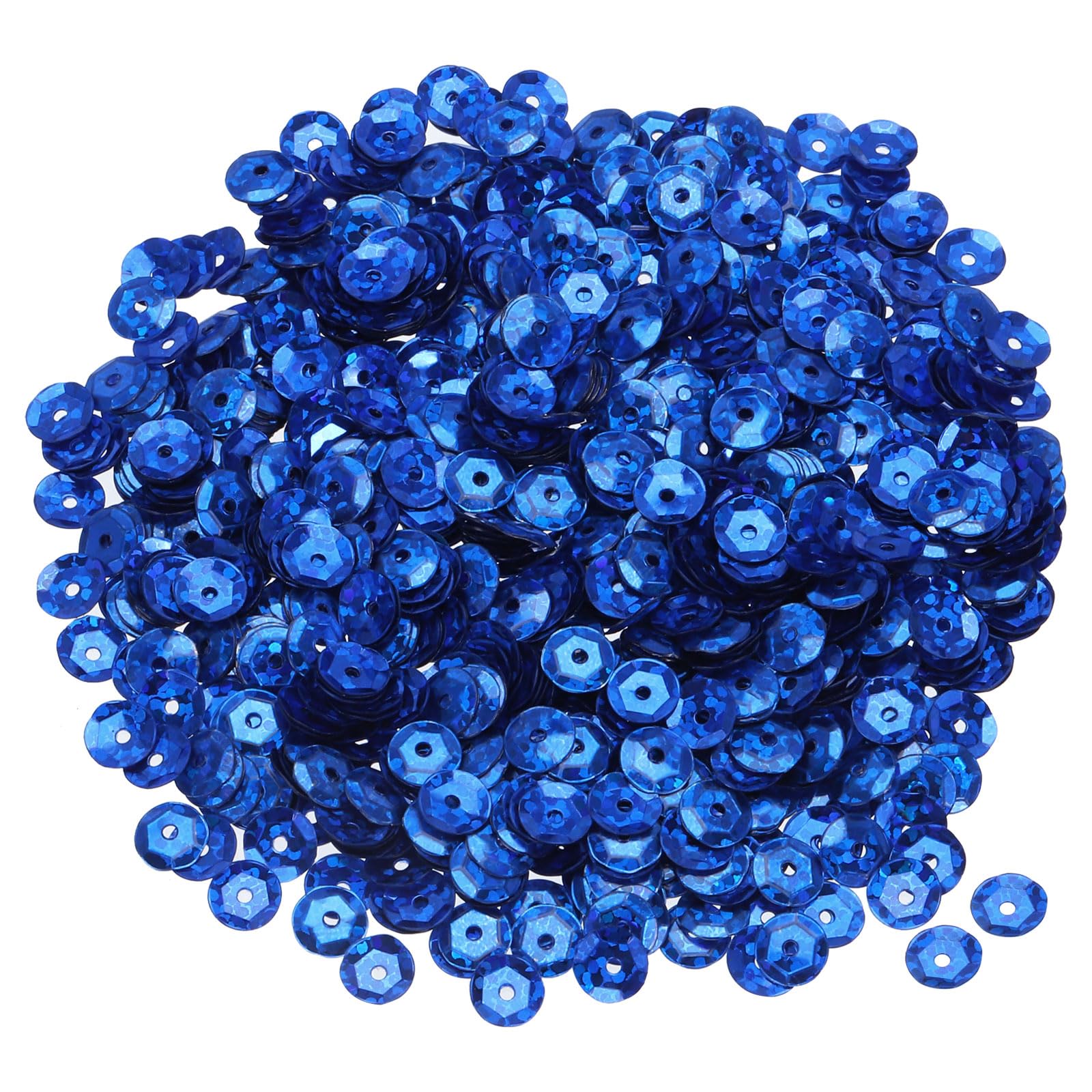 QUARKZMAN 6mm Loose Sequins Sequins 2400 Pieces Cup Shaped Sequins for Crafts, Sewing and Jewelry Making, Dark Blue