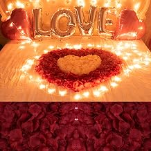 AWCCXMYM 3000PCS Red Wine Fake Rose Petals for Romantic Night Romantic Festive Atmosphere Creation for Marriage Proposa Wedding Valentine's Day Decoration Party Activities