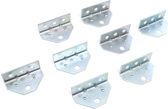 Red Hound Auto 8 Count Silver Steel Zinc Frame Mount Brackets for Boat Trailer Bunk Boards