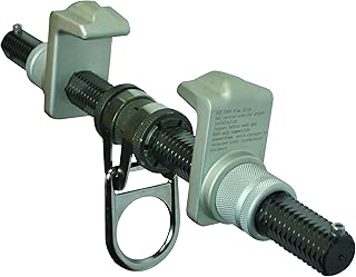 FallTech 7533 Steel, Trailing Beam Clamp Steel - Dual Adjustment for Centering on I-Beam, Aluminum Hex Bar and Jaws, 3