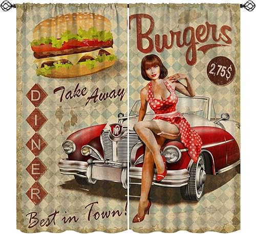 Miniatura 12 de Cortinas retro de cine de los años 80, póster, vestido rojo, película de cámara de cine de los años 90, tratamiento de ventana para cine en casa,