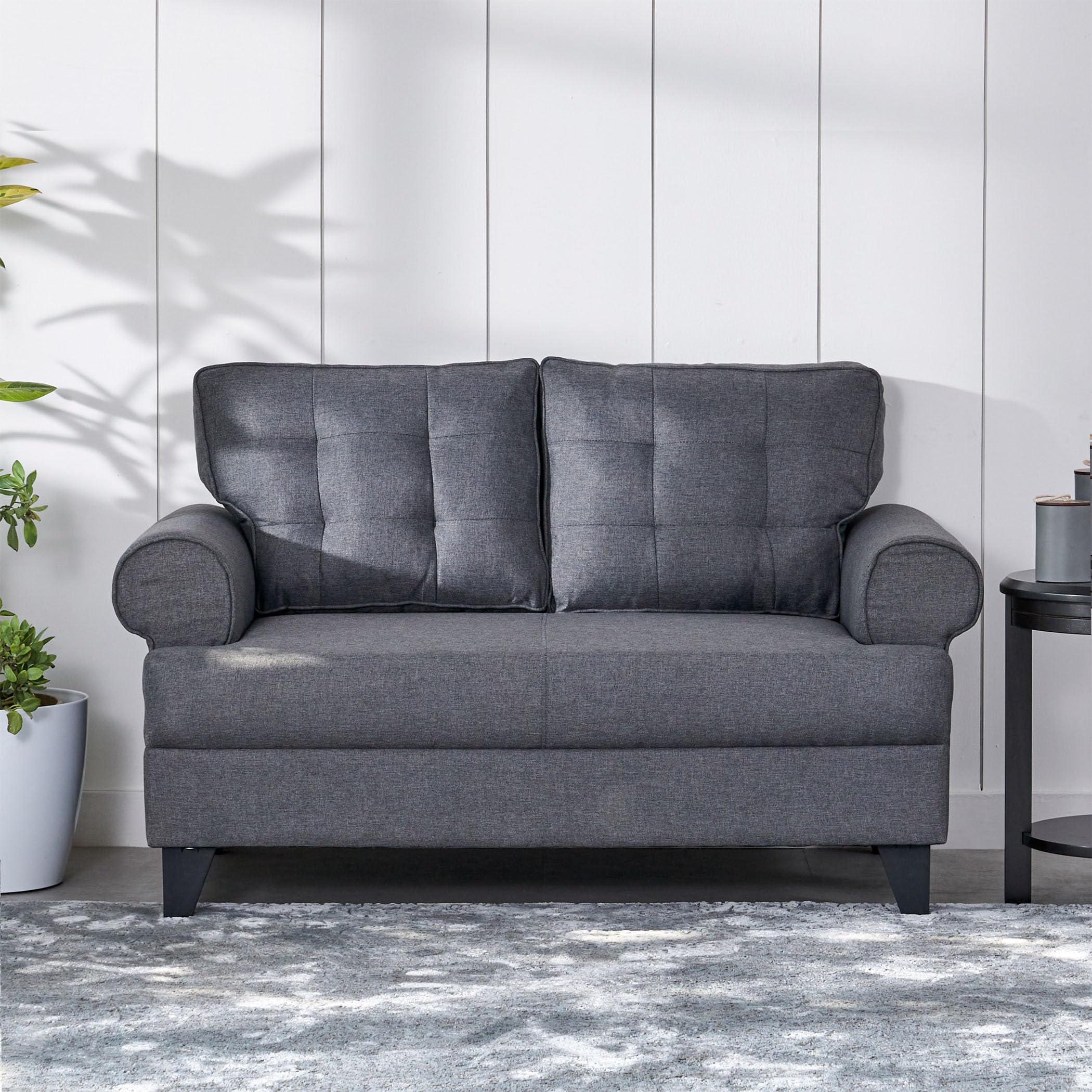 Home Centre 2 Seater Helios California Fabric Sofa| Fabric Sofa| (Grey) |1 Year Warranty-image-37