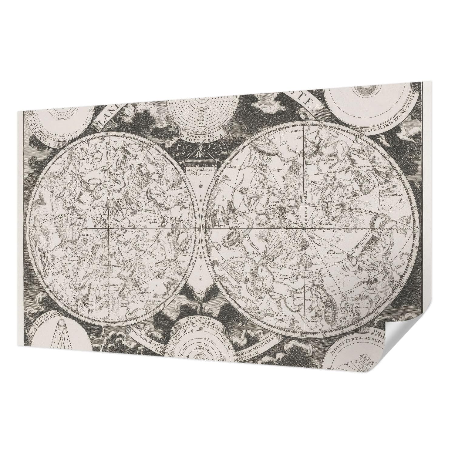 Revêtement mural autocollant anti-tache Tulup carte stellaire pour masquer les défauts