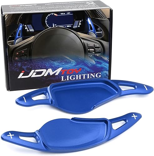 iJDMTOY Sports Blue CNC Billet - Fundas de extensión para volante de aluminio más grandes compatibles con Toyota 2020-up Supra GR