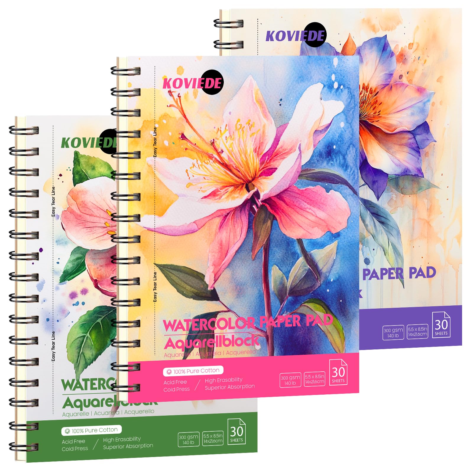 A5 Watercolor Painting Pad - 50 Sheets Paper Journal For Artists, Kids & Adults 10 thumbnail image