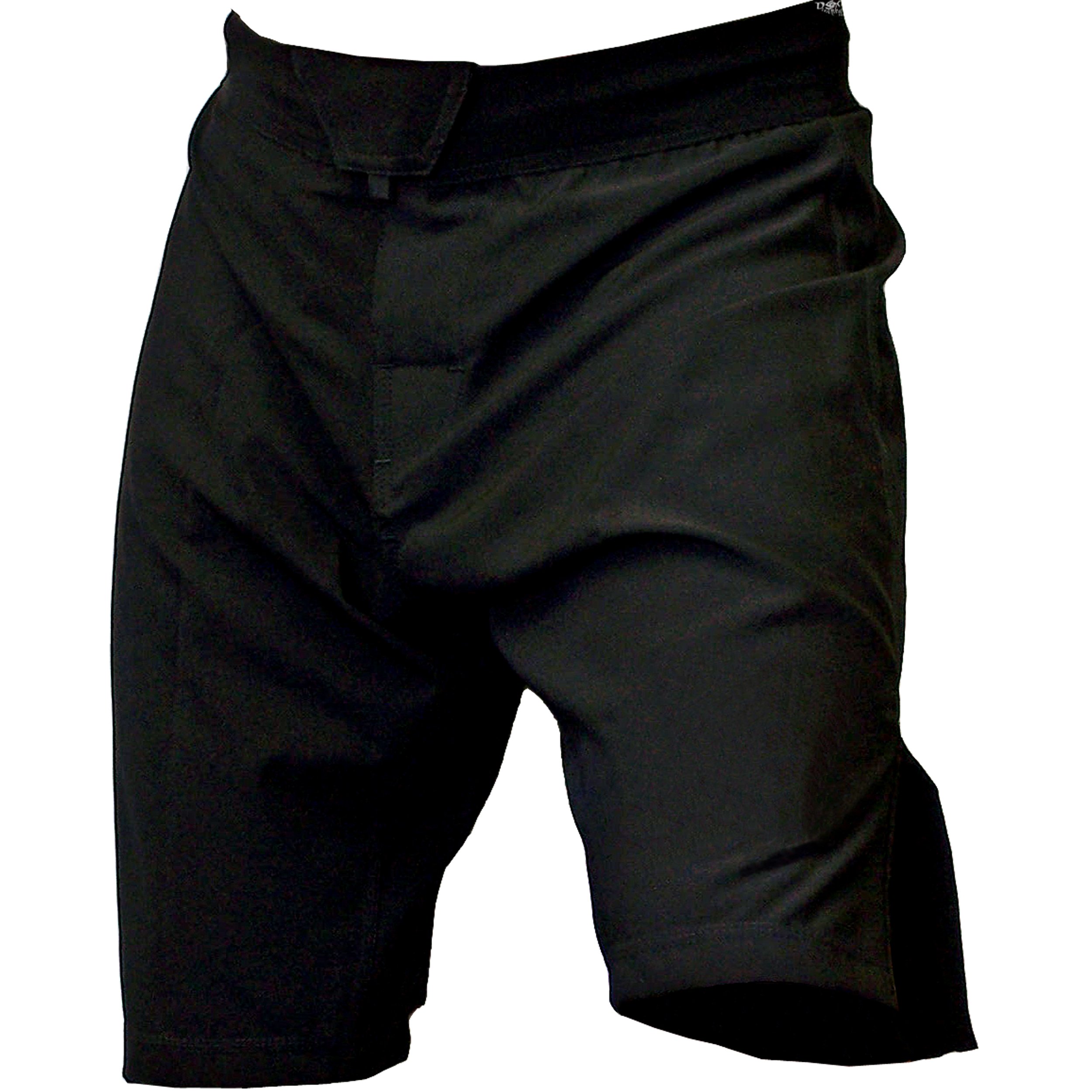 Black MMA 4-Way Silk Flex Piranha Gear Board Shorts Blank
