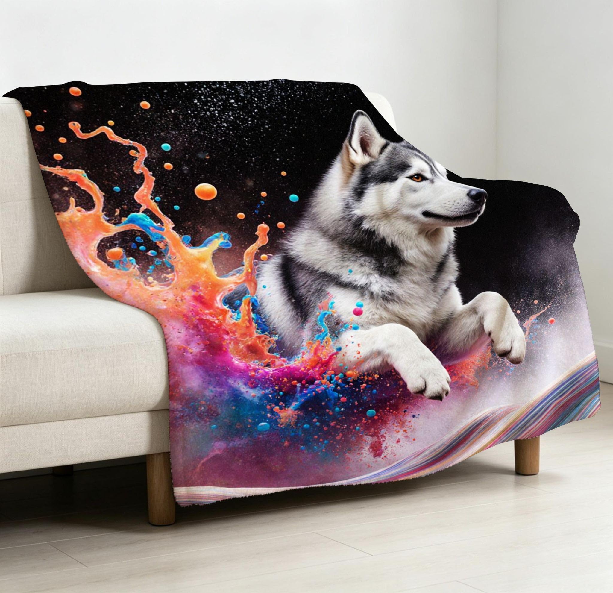 Coperta 180x200 Orso Polare Blu Pile Flanella Motivo-A288