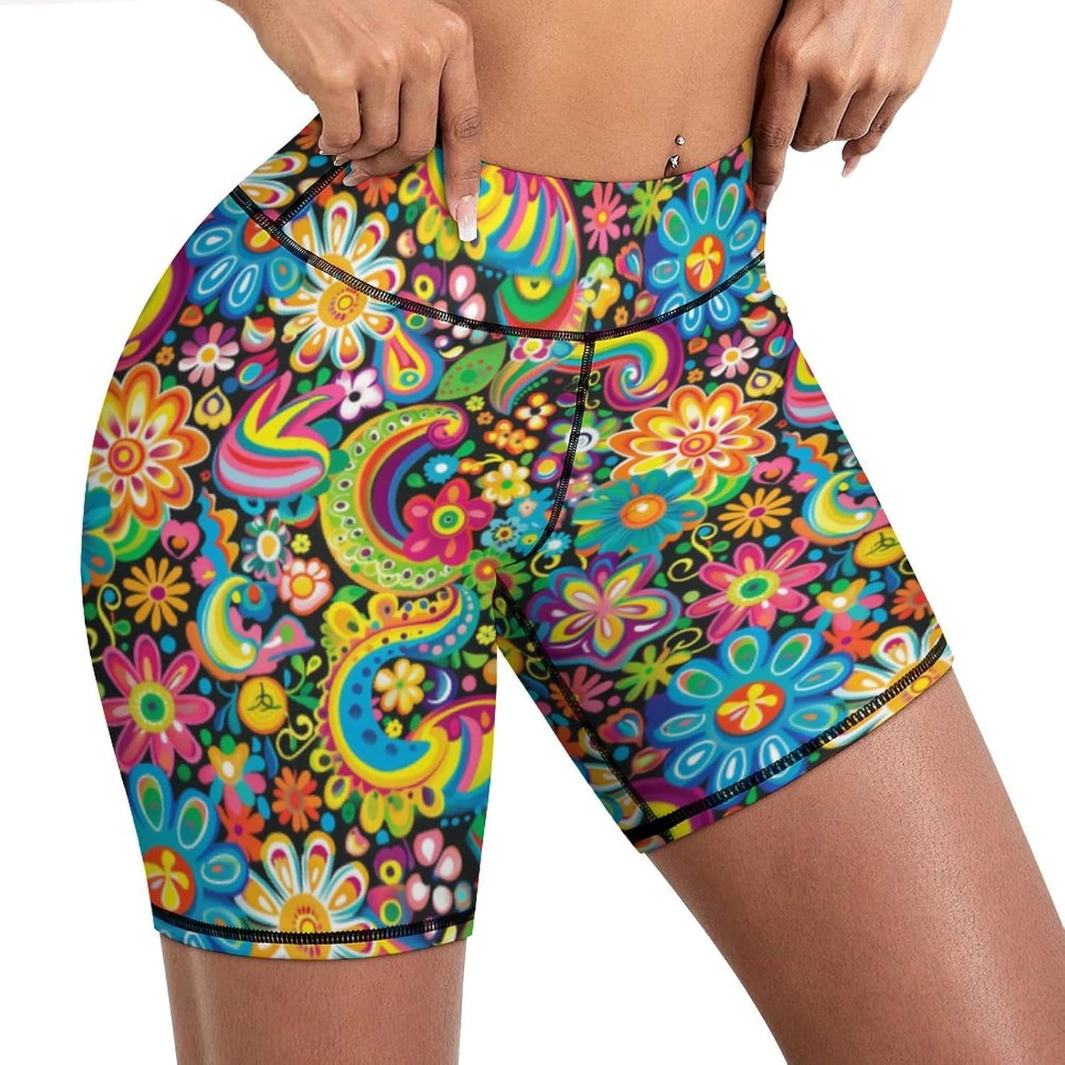 Women’s Biker Shorts High Waist Yoga Shorts for Athletic Workout Sports Running Volleyball Gym Size S-2XL