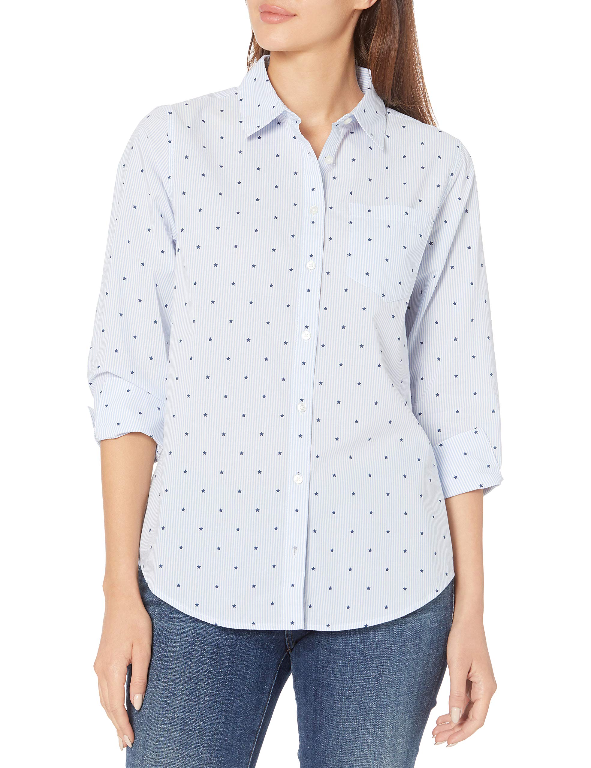 Women's Classic-Fit 3/4 Sleeve Poplin Shirt