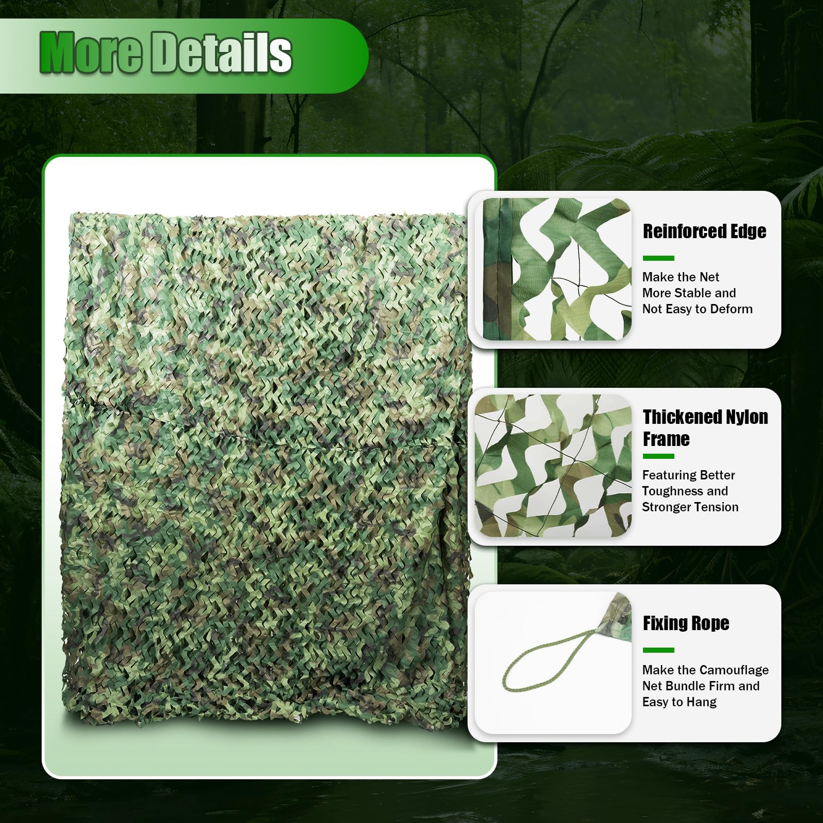 Camouflage Jagd Tarnnetz Bundeswehr Armee Army Netz Sichtschutz Net Tarnung Camo Hunter Military 8x8m Camping Jagd für Camping Waldlandschaft Garten Party Dekorationen