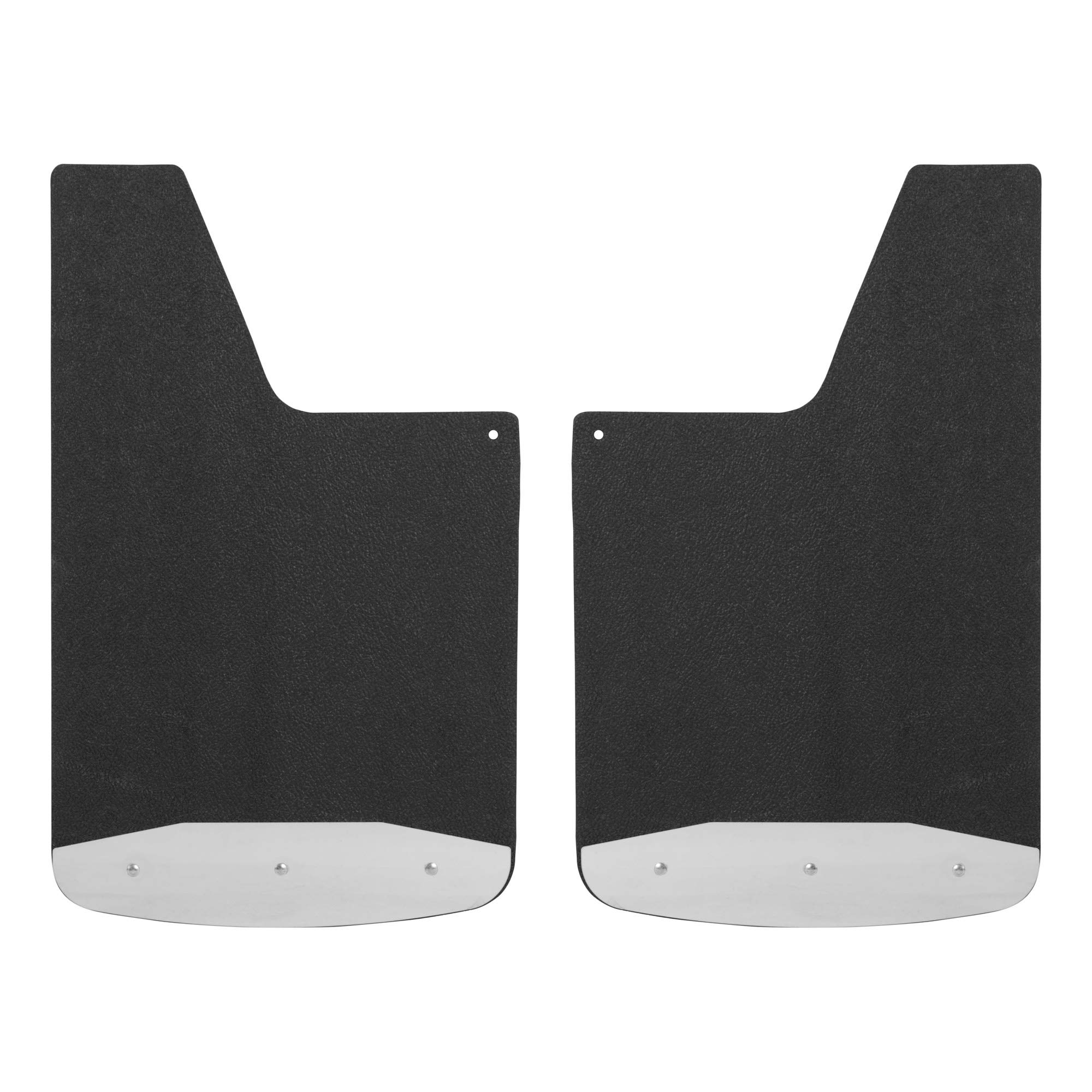 Photo 1 of LUVERNE 250014 Universal 14-Inch x 23-Inch Textured Rubber Mud Guards with Stainless Steel Plates,Black