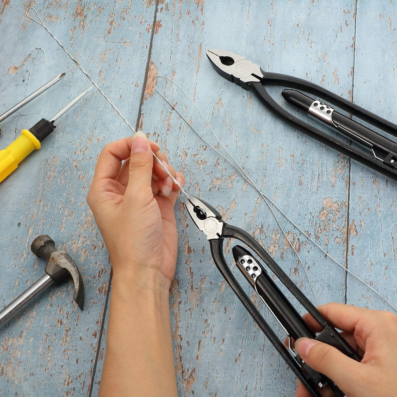 AASONS Safety Wire Twist Pliers Steel Alloy Wire Twisting Tool Lock Wire Pliers With Spring Return And Heavy Duty Locking Jaws For Aircraft Machinery Vehicles | Twister Lock Pliers Tool (6 Inch) 4