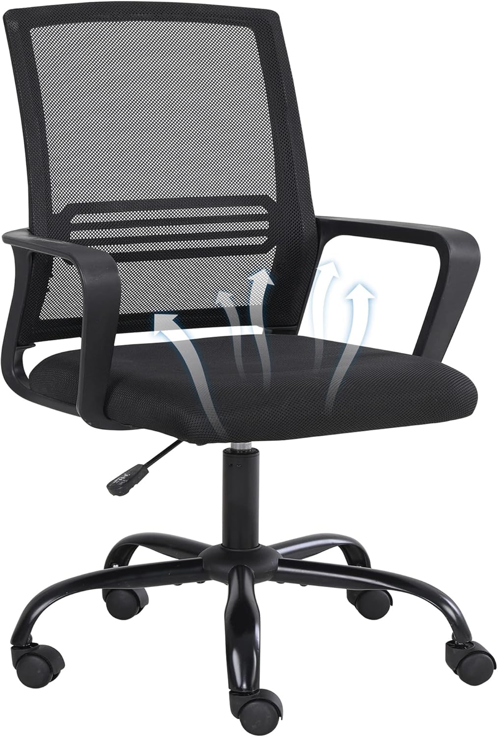 Home Office Desk Chairs Mesh Chair with Wheels Lumbar