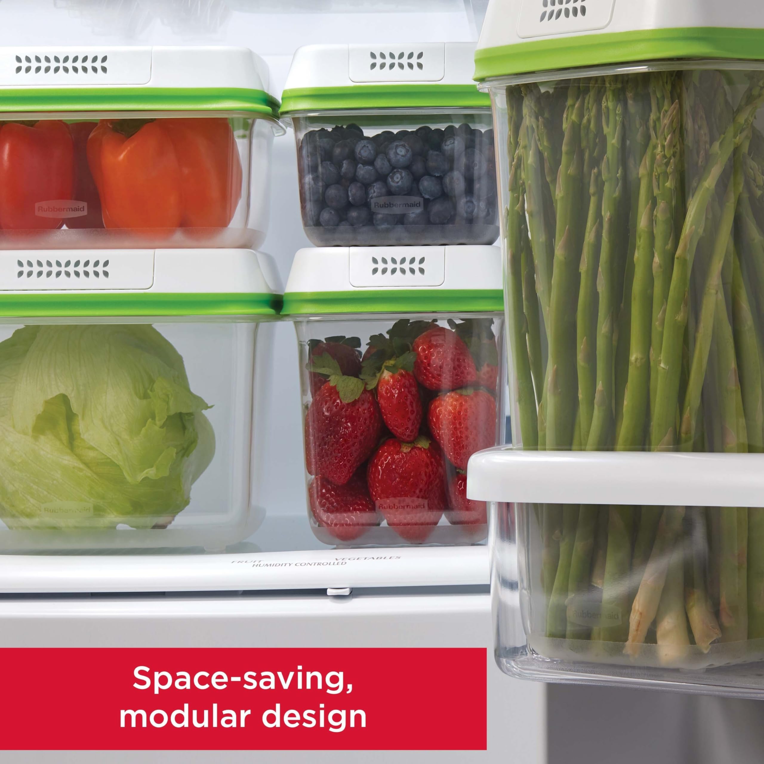 Rubbermaid FreshWorks Vorratsdosen, mittelgroß und groß, 8-teiliges Set, Clear, 8-Piece