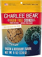 Vista 12 de Charlee Bear Crunch - Golosinas para perros sin granos, pavo, batata y manzana, bolsa resellable de 8 onzas, golosinas de entrenamiento bajas
