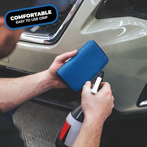 Miniatura 4 de The Rag Company - Ultra Clay Scrubber - Eliminación rápida y eficaz de contaminantes de pintura sobrepulverización ligera y más diseño de doble cara