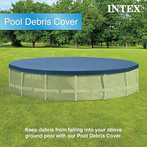 Miniatura 7 de Intex 26723EH - Juego de piscina sobre el suelo con marco de prisma de 15 pies por 42 pulgadas con cubierta de residuos, escalera y bomba de filtro