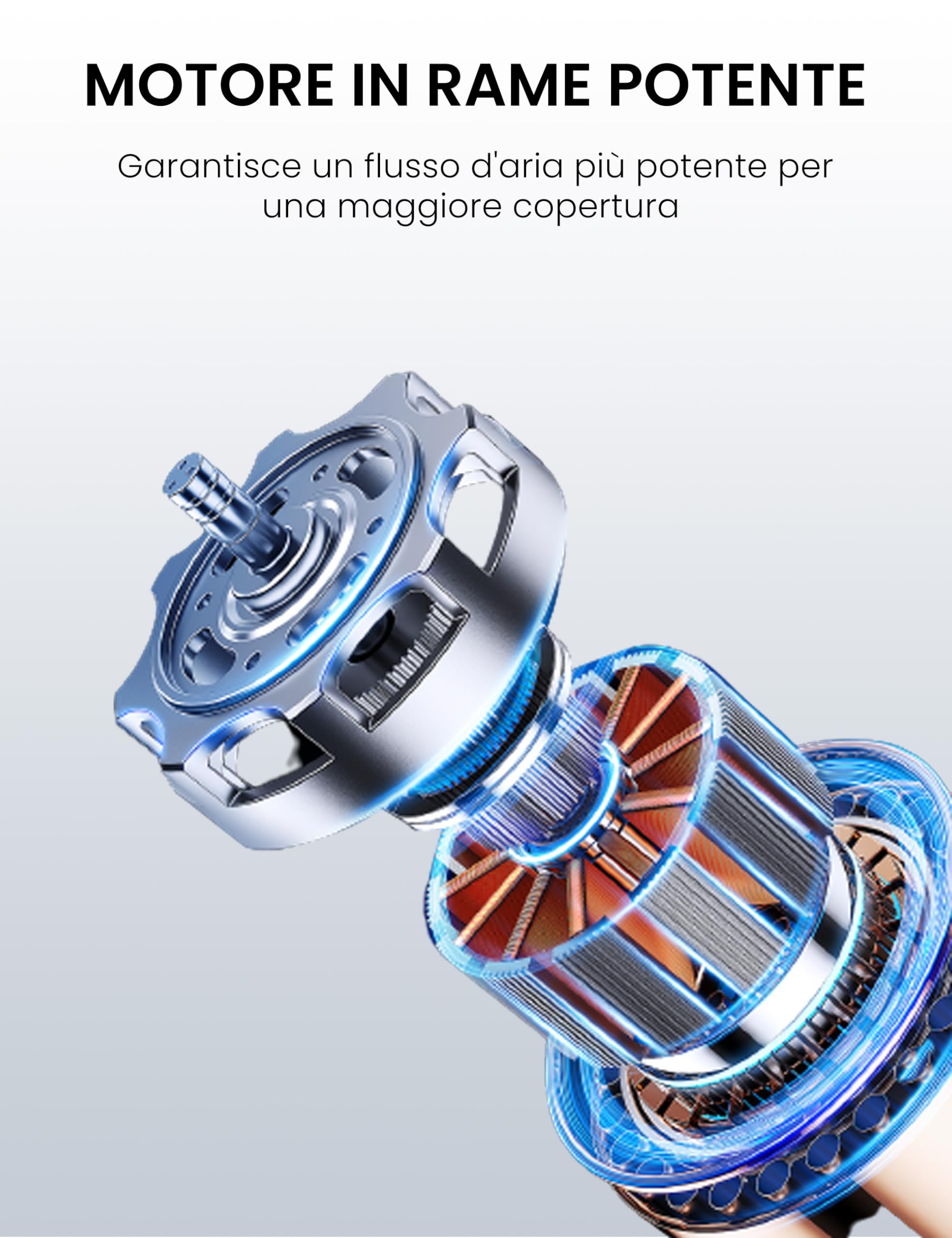 COMFEE' CFT23PW00A2 23CM Ventilatore da Tavalo, 25W Silenzioso Ventilatore Con 3 Pale, 2 Livelli di Velocità, Oscillazione 90°, Efficiente e adatto per casa e ufficio, Bianco