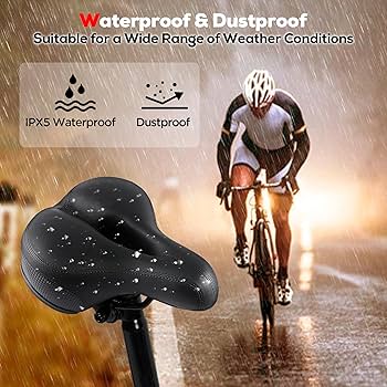 Comfort Bike Seat With Hollow Design - Waterproof Padded Saddle For Road & Mountain Bikes