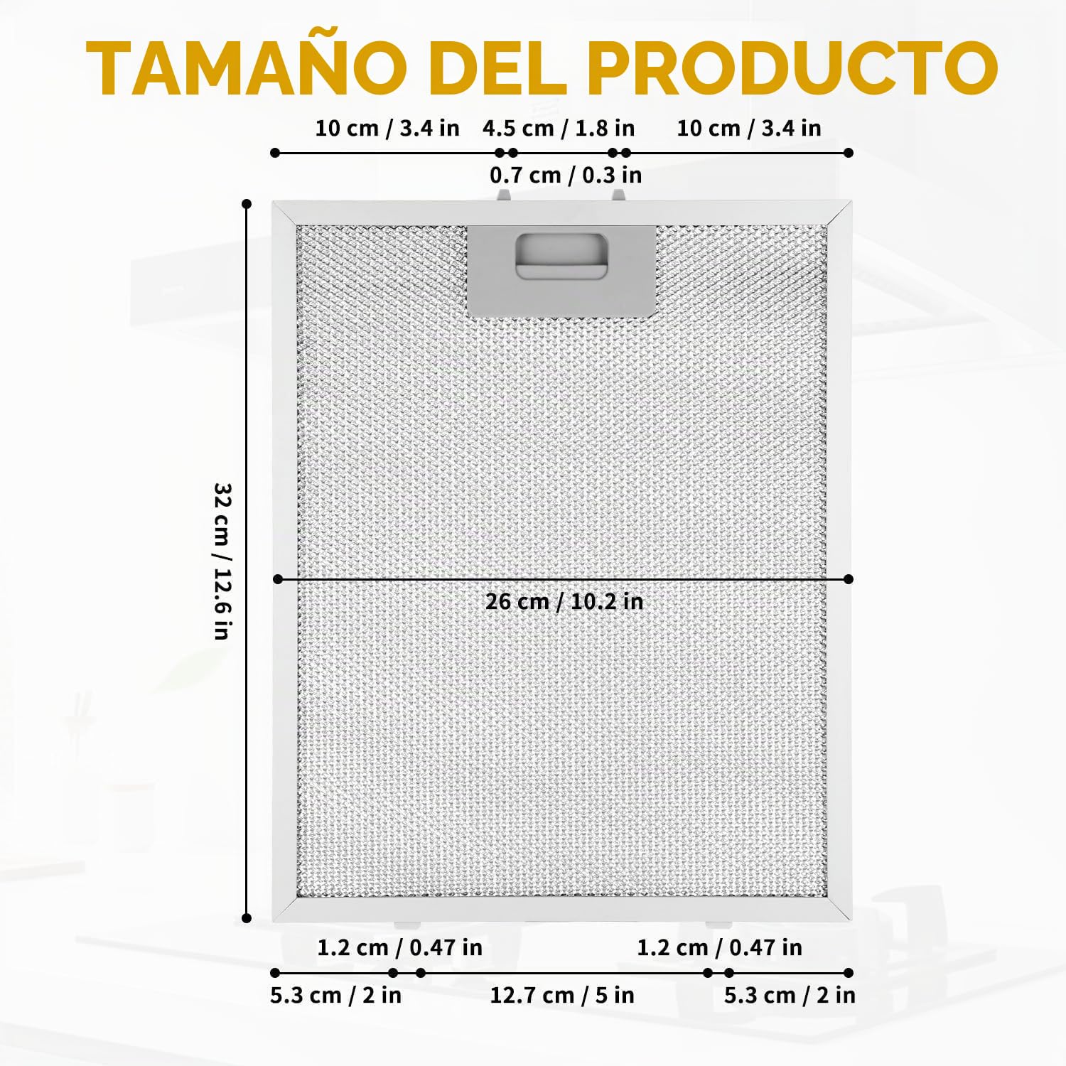 3 Piezas Filtro Para Campana Extractora, 320x260mm Rejilla Campana Extractora, Filtro Universal Filtro De Alumini, Compatible Con La Mayoría De Marcas De Campanas Extractora