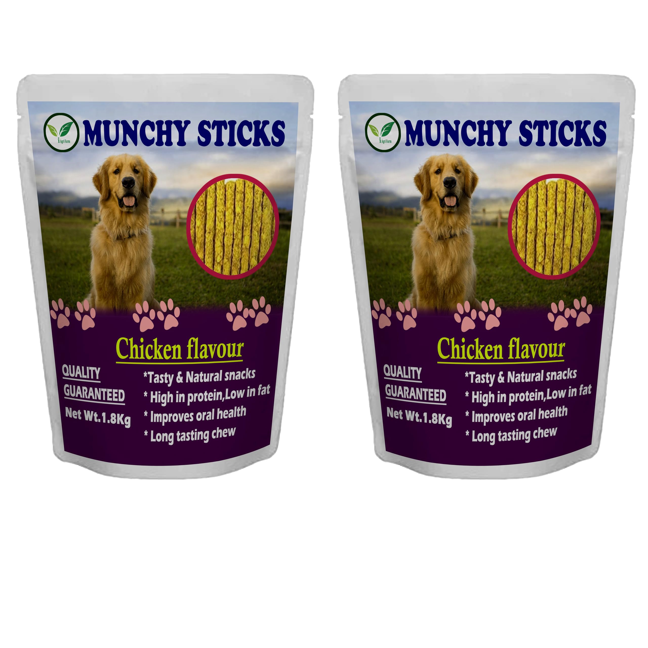 Iagrifarm Munchy Sticks, Chicken Flavour, Dog Treats - 225 g (Buy 1 Get 1 Free) - Total 450 g - Dog Chew Sticks, for Healthy Teeth and Gums/All Life Stages & All Breeds (B0C9M2HK8N) Amazon Price History, Amazon Price Tracker