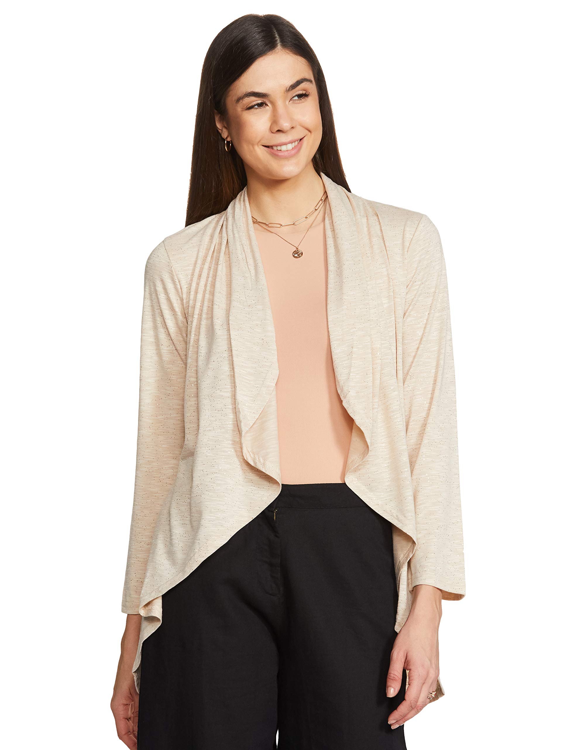 Women's Synthetic Waist Length Gilet Coat