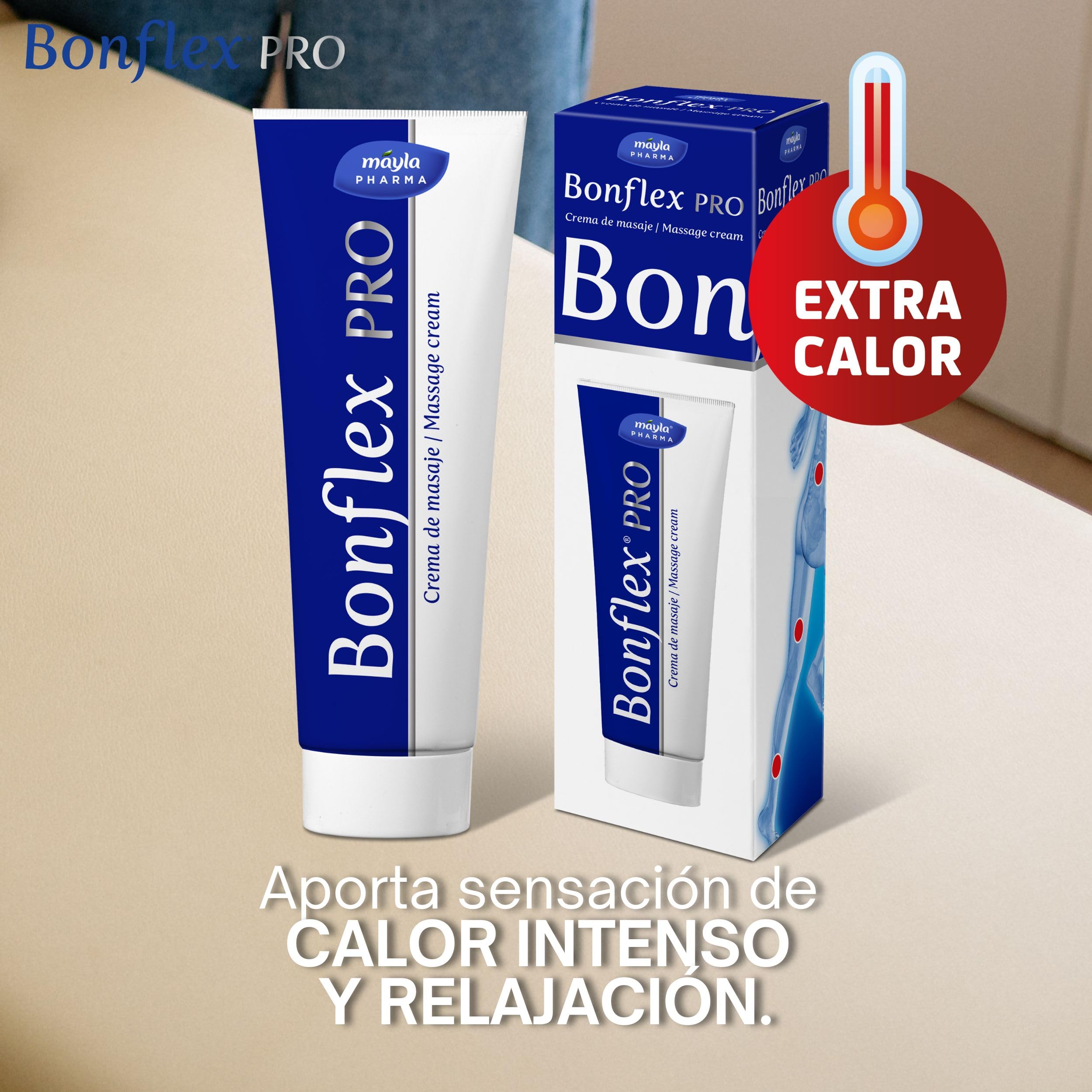 Bonflex Pro Crema 250ml | Ingredientes naturales | Crema con efecto calor |Ayuda a preparar y recuperar las articulaciones y músculos, para protegerlos antes y después de la actividad física.