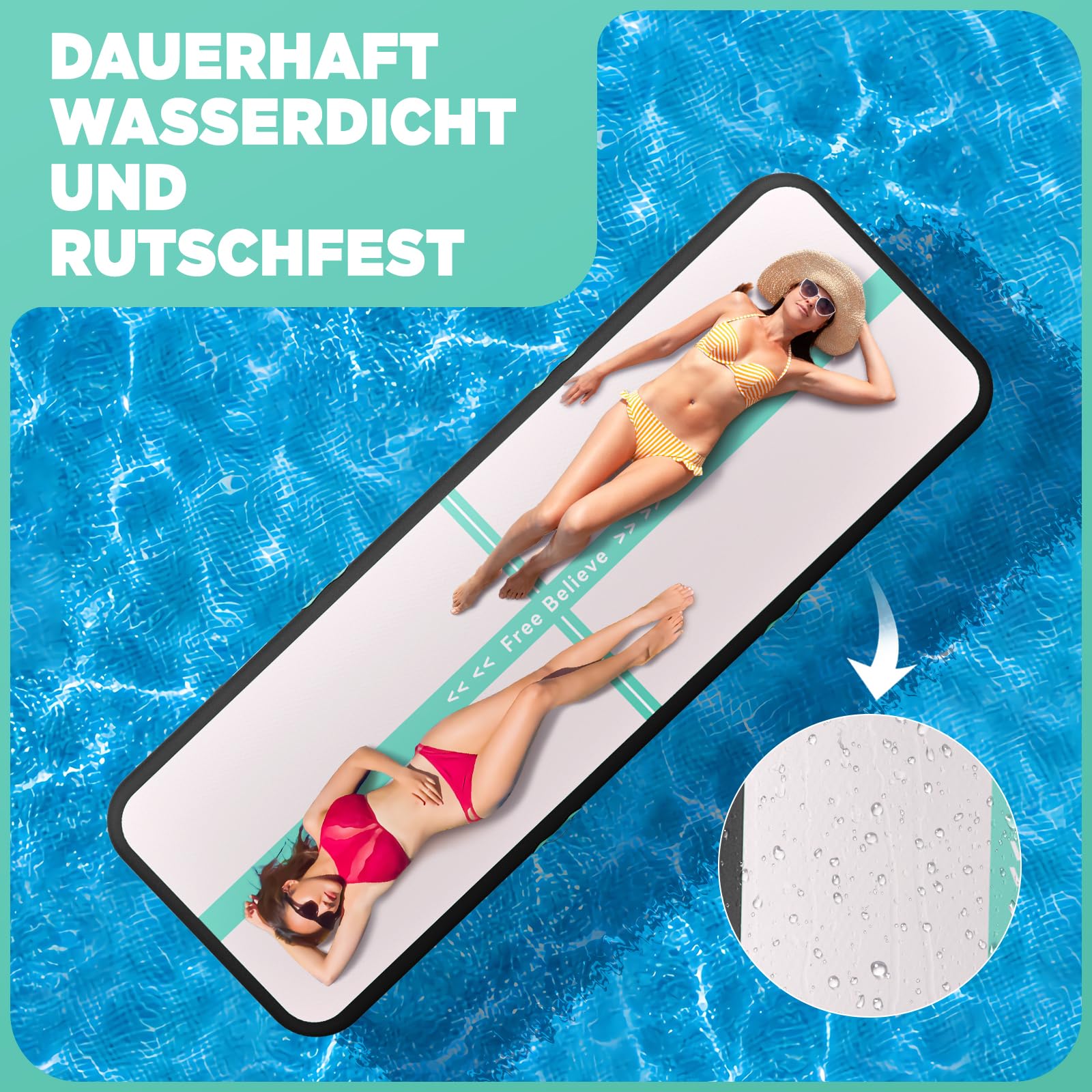 Airtrack Matte,Gymnastikmatte Länge 2/3/4/5/6m Dicke 10/15cm,mit Elektrische Luftpumpe 600W,Yoga Matte,Trainingsmatte,Turnmatte für Zuhause, Outdoor, Fitness,Gymnastik,Yoga und Training