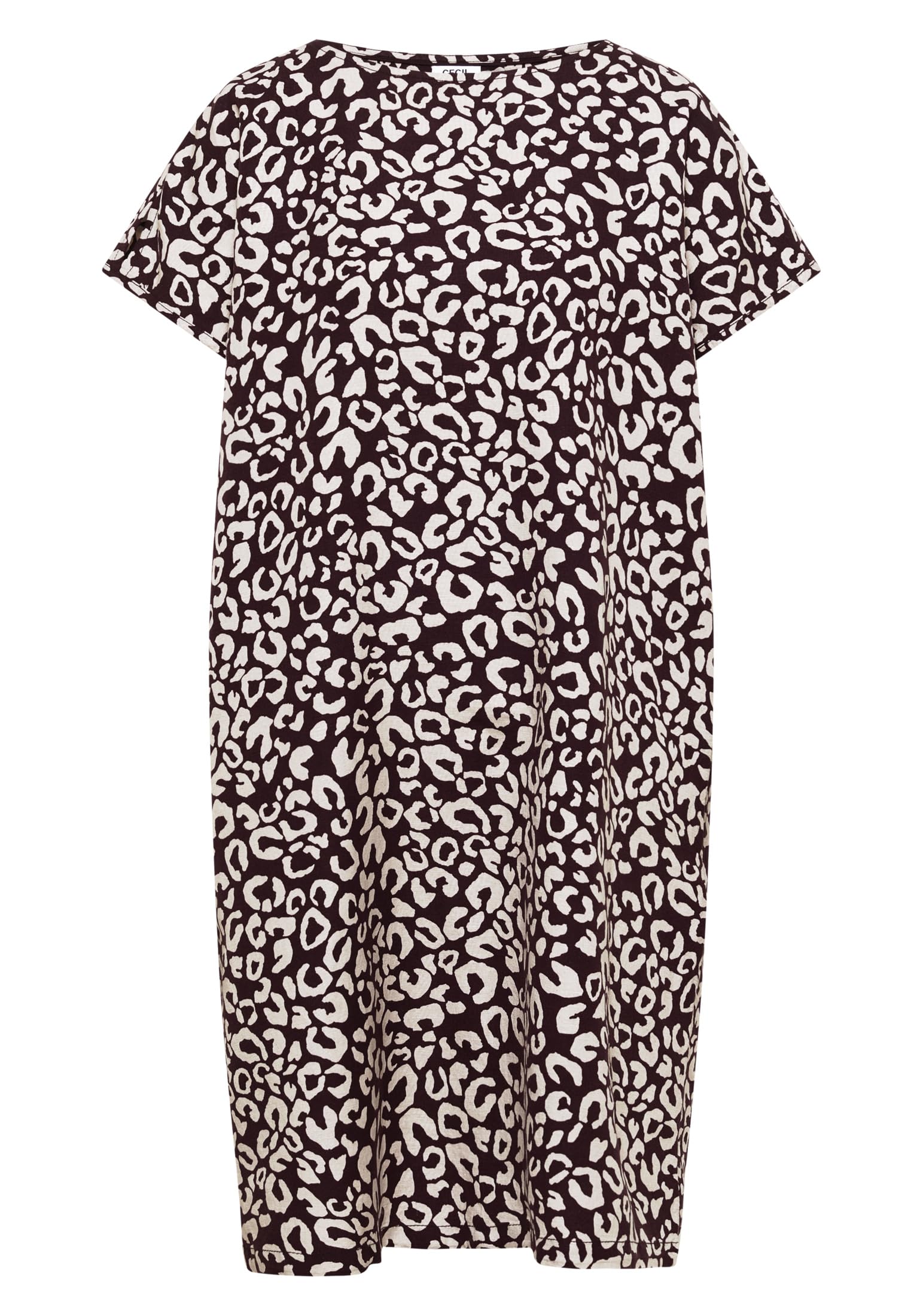 Cecil 1408946 Robe léopard en Lin mélangé Femme (Lot de 1)