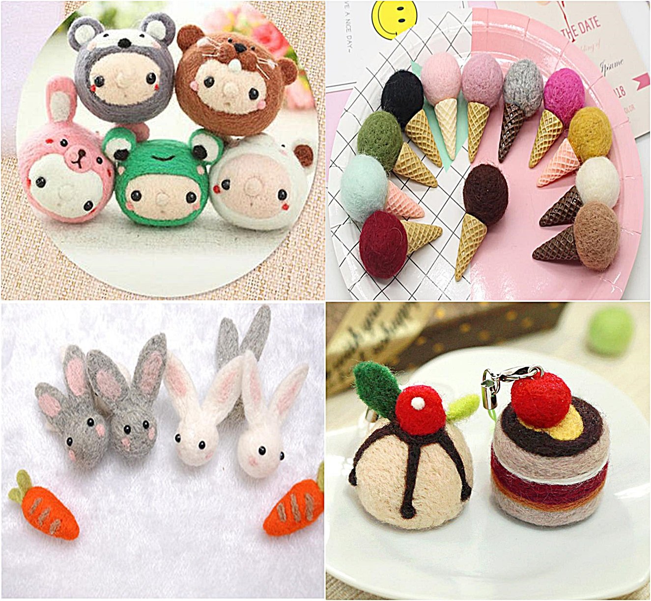 Amazon | 楽MoMo 羊毛フェルト 36色 セット 手芸 ハンドクラフト DIY