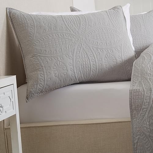 Miniatura 6 de Great Bay Home El juego de edredón extragrande tamaño KingCalifornia King incluye fundas. Ropa de cama ligera de diseño ultrasónico para colcha para