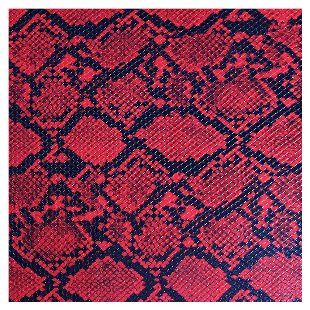 NAKAN 135x100cm Snake Pattern Faux Leather Fabric 1mm Thickness Vinyl Upholstery Fabric for Sewing DIY Crafts Decorations