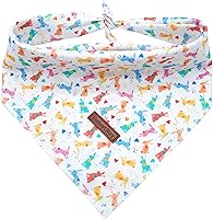 Vista 23 de Lionheart Glory Bandana para perro, bufanda azul para perro, estampado de cerveza, ajustable para perros pequeños a grandes
