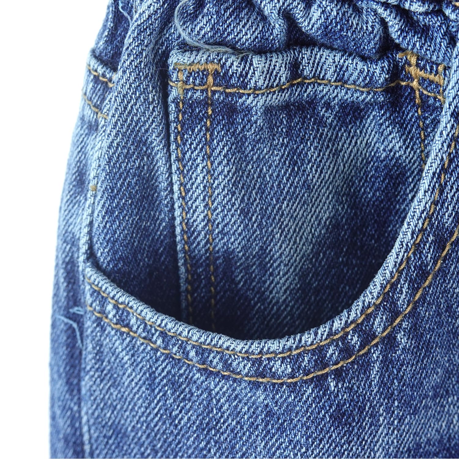 KIDSCOOL SPACE Pantalones de mezclilla de pierna ancha para niñas, 5-14T, cintura elástica suelta con cuerda acampanada