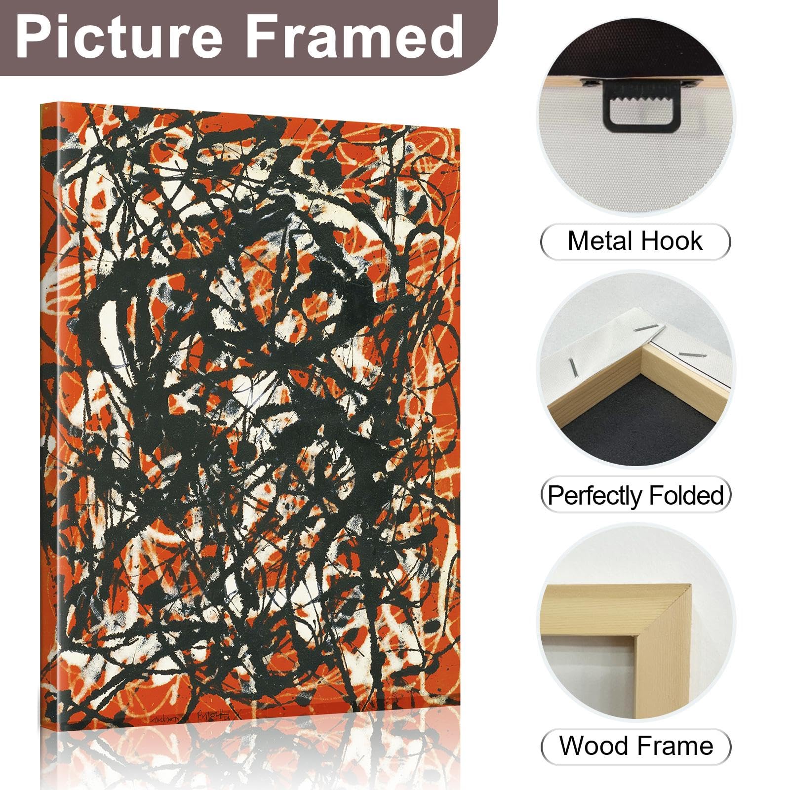 Amazon.co.jp: ALMLZL フリーフォーム ジャクソン・ポロック ウォール