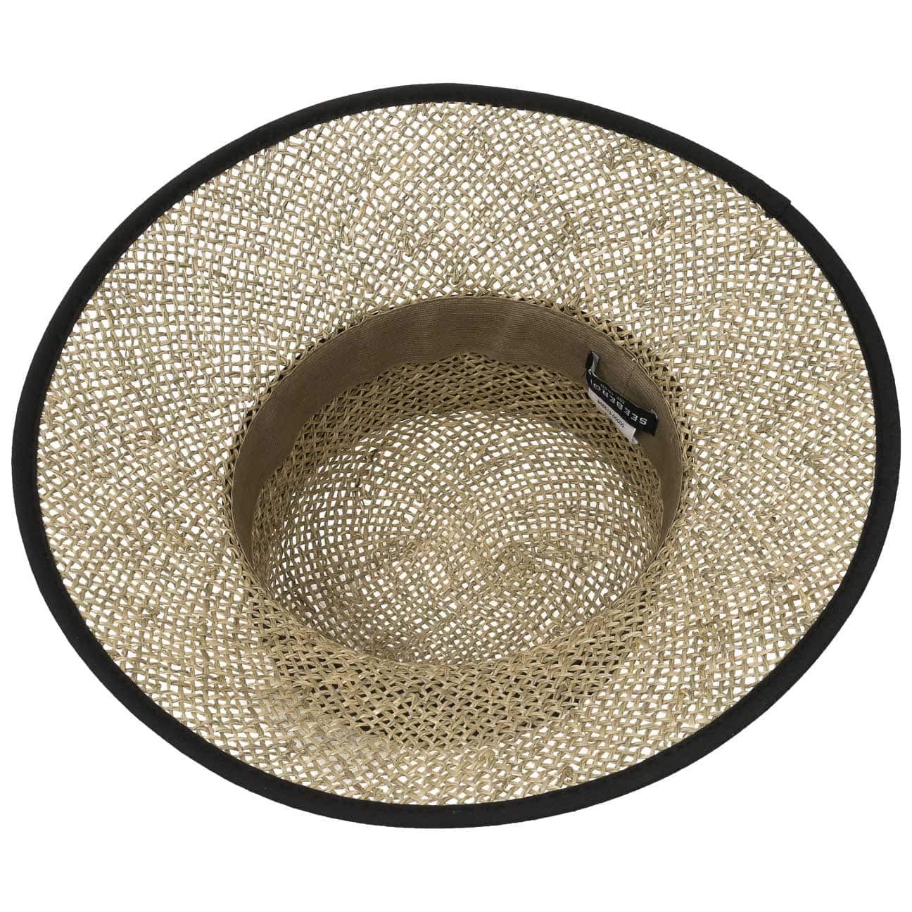 Seeberger Talea Beach Seegras Strohhut Damen - Sommerhut Sonnenhüte mit Ripsband, Einfass Frühling-Sommer Sommer