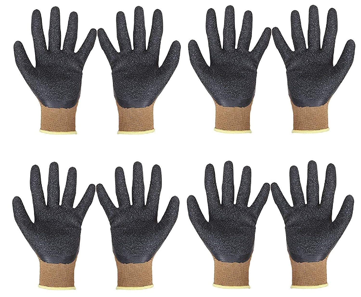 QTM Brown Nylon Anti Cut Resistance Hand Gloves 4 Pair and Industrial use, use for Kitchen, Gardening, Metal Sheet, Agriculture, Construction etc Gardening Shoulder Glove Gardening Shoulder Glove-image-19
