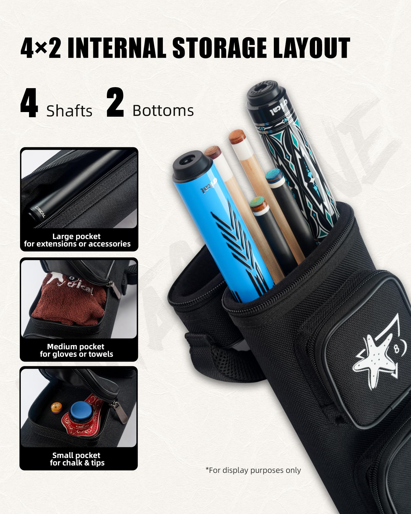 CRICAL プールキューケース 2 x 2 キューケース Amazon.co.jp: CRICALプールキューケース 2x4 ハードプールスティック