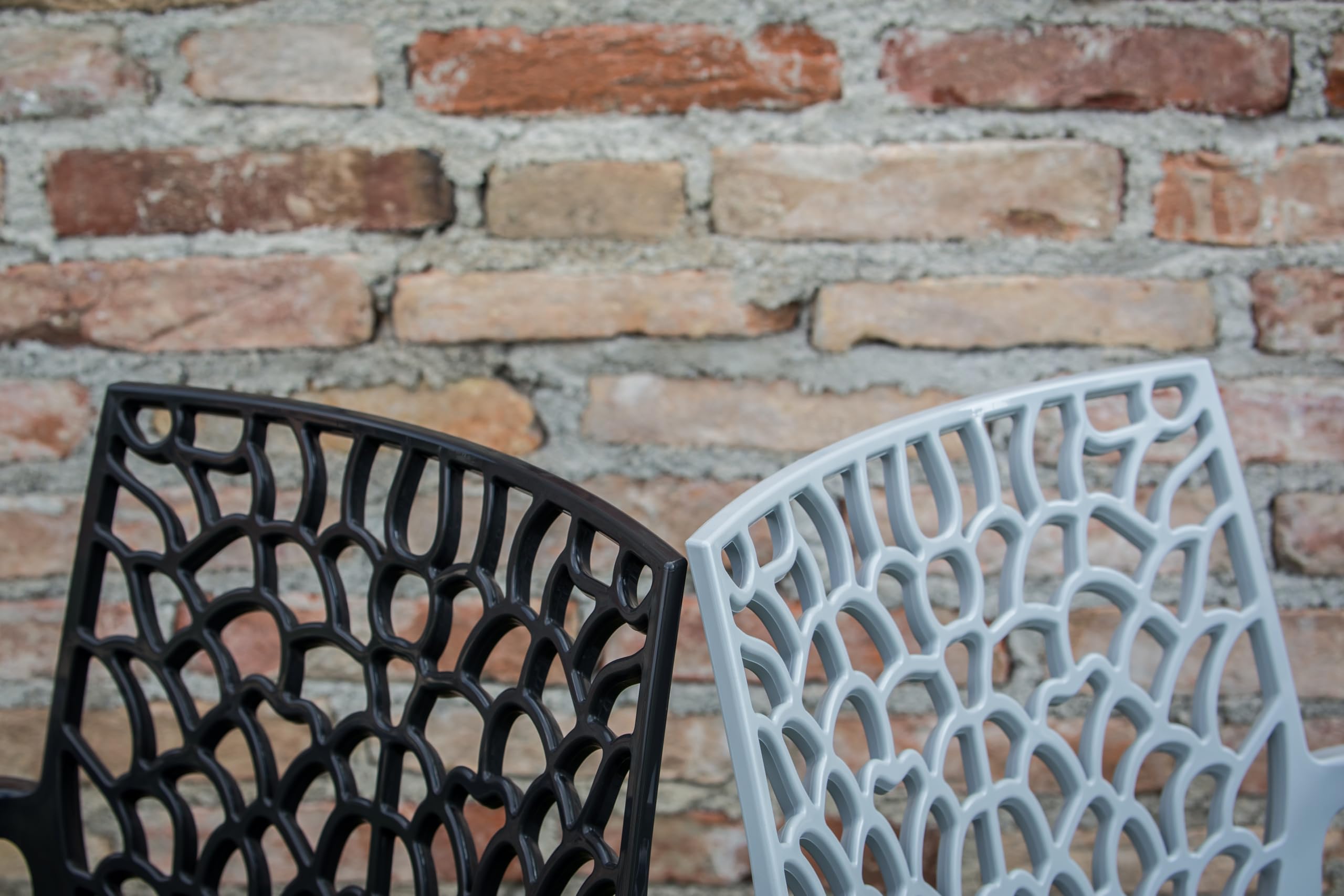 GRAND SOLEIL Grandsoleil Upon Gruvyer Fauteuil empilable en polypropylène Anthracite 53 x 58 x 81 cm