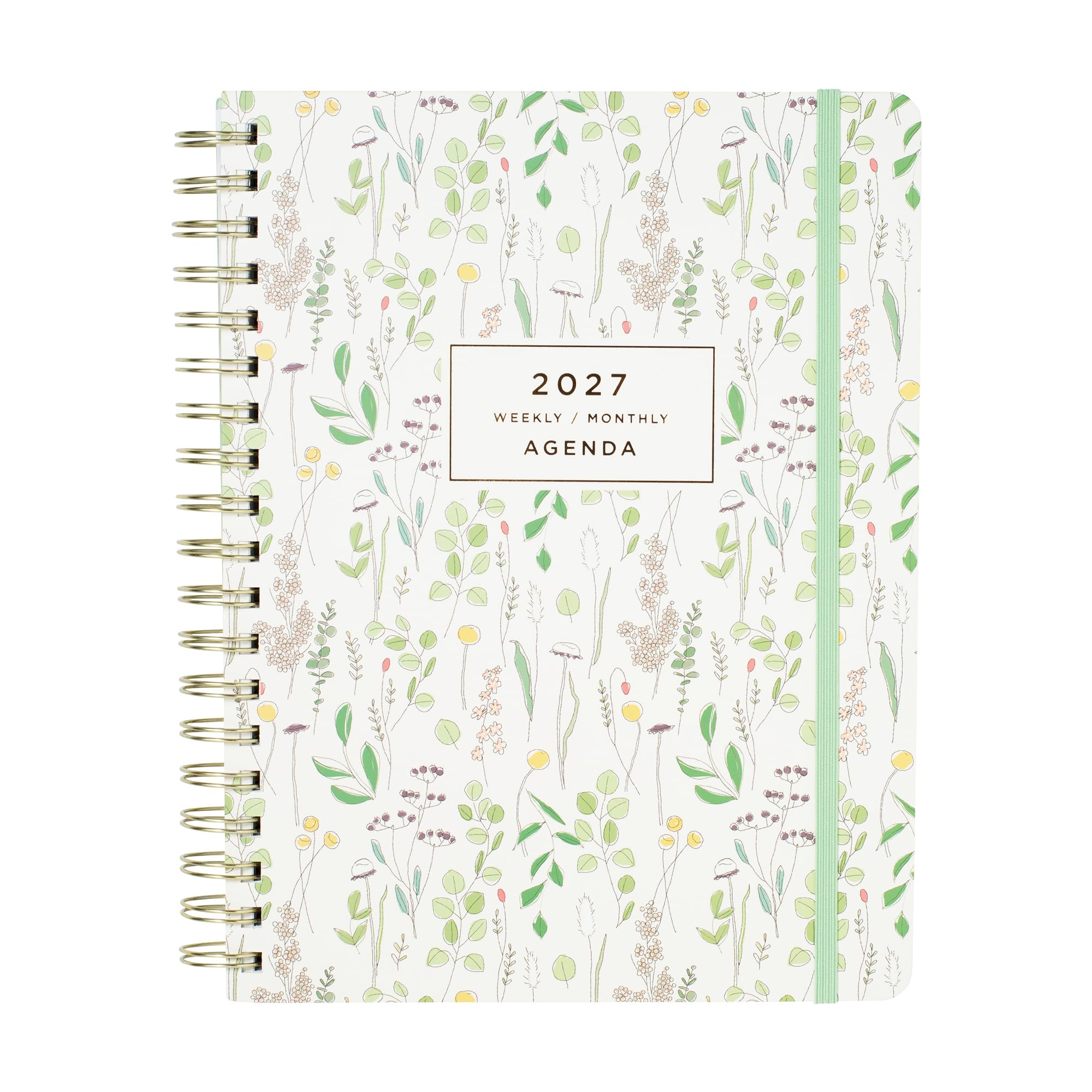 Fringe Studio 2027 Weekly Planner, Aug 2026 - Dec 2027, 17 Month, Paper Cover, "EUCALYPTUS MIX", 9.9" w x 7.6" h, 240 Pages (376PA504)