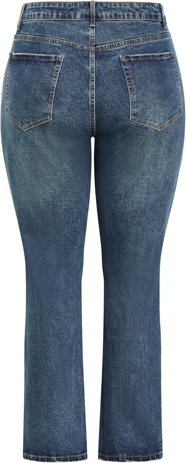 City Chic Women's Plus Size Jean Amira Straight - Image 7